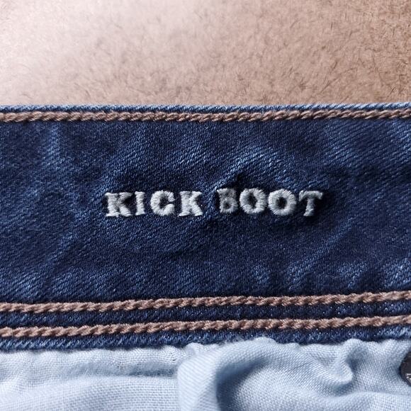 American Eagle Jeans Women 10L Dk Blue Kick Boot Classic Retro Casual Streetwear - Picture 10 of 13